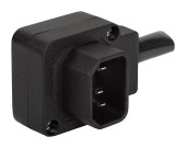 Вилка Lanmaster LAN-IEC-320-C14/90 угловая Вилка Lanmaster LAN-IEC-320-C14/90 угловая