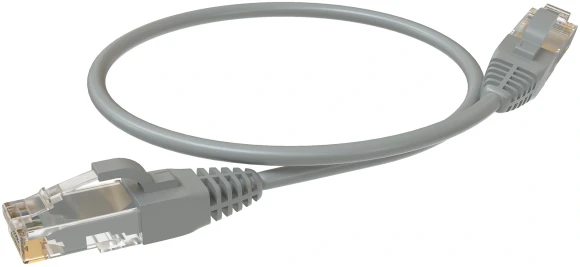 Патч-корд Sysmatrix PC 4545.5EU26.015LSZHGY U/UTP RJ-45 вил.-вилка RJ-45 кат.5E 0.15м серый LSZH