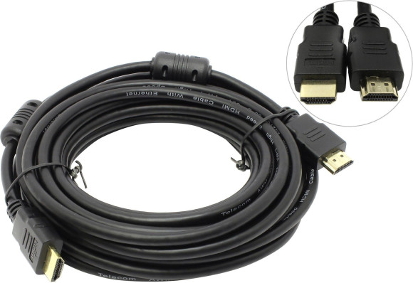 Кабель аудио-видео Premier 5-813 HDMI (m)/HDMI (m) 15м. феррит.кольца позолоч.конт. черный (5-813 15.0)