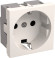 Розетка силов. IEK CKK-40D-RSZB2-K01-K одинар. скрыт. зазем. штор. IP20 белый (упак.:1шт)