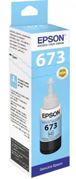 Чернила Epson 673 C13T673598 (аналог C13T67354A) светло-голубой 70мл для Epson L800/L810/L850/L1800