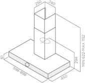 Вытяжка каминная Jet Air Touch BL/A/60 черный управление: поворотный переключатель (1 мотор) Вытяжка каминная Jet Air Touch BL/A/60 черный управление: поворотный переключатель (1 мотор)