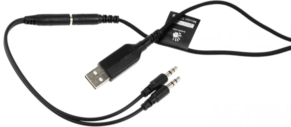 Наушники с микрофоном A4Tech Bloody G575P черный 2м мониторные оголовье (G575P 4PIN+USB/BLACK) Наушники с микрофоном A4Tech Bloody G575P черный 2м мониторные оголовье (G575P 4PIN+USB/BLACK)