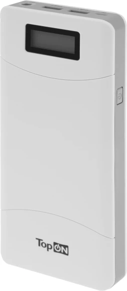 Мобильный аккумулятор TopON TOP-T72 18000mAh QC2.0 65W 2.1A 2xUSB-A/USB-C белый (101305)