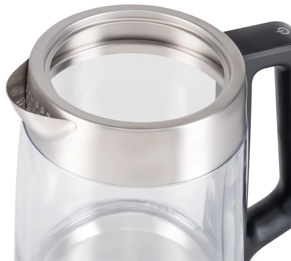 Чайник электрический Hyundai HYK-G5607 1.9л. 2200Вт черный/серебристый корпус: стекло