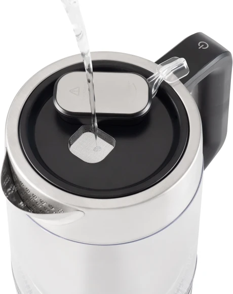 Чайник электрический Hyundai HYK-G5607 1.9л. 2200Вт черный/серебристый корпус: стекло