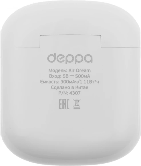 Гарнитура вкладыши Deppa Air Dream белый беспроводные bluetooth в ушной раковине (44160) Гарнитура вкладыши Deppa Air Dream белый беспроводные bluetooth в ушной раковине (44160)