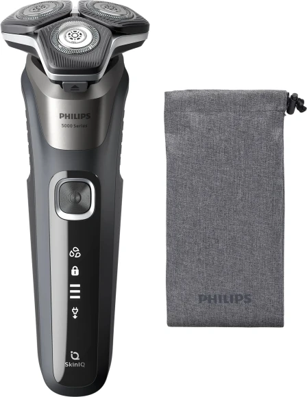 Бритва роторная Philips Series 5000 S5887/10 реж.эл.:3 питан.:аккум. серый