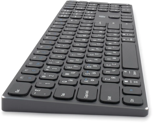 Клавиатура Оклик K867W серый/черный USB беспроводная BT/Radio slim Multimedia (2002130)