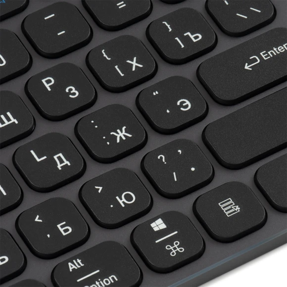 Клавиатура Оклик K867W серый/черный USB беспроводная BT/Radio slim Multimedia (2002130)