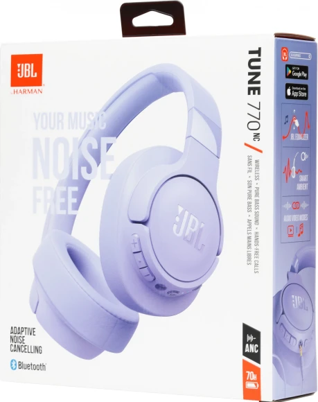 Гарнитура накладные JBL Tune 770NC 1.2м фиолетовый беспроводные bluetooth оголовье (JBLT770NCPUR)