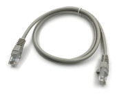 Патч-корд Buro UTP 4 пары cat.5E CCA molded 1м серый RJ-45 (m)-RJ-45 (m) (UTP-5E-1M-G)