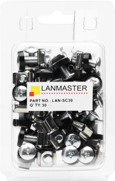 Винт Lanmaster LAN-SC30 с гайкой с шайбой (упак.:30шт) Винт Lanmaster LAN-SC30 с гайкой с шайбой (упак.:30шт)