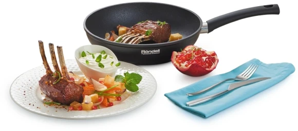 Сковорода Rondell Mustang RDA-597 круглая 24см покрытие: Xylan Plus ручка несъемная (без крышки) черный Сковорода Rondell Mustang RDA-597 круглая 24см покрытие: Xylan Plus ручка несъемная (без крышки) черный