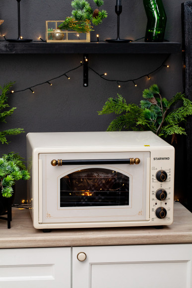 Мини-печь Starwind SMO2026 36л. 1300Вт бежевый