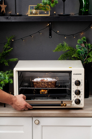 Мини-печь Starwind SMO2026 36л. 1300Вт бежевый