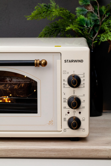 Мини-печь Starwind SMO2026 36л. 1300Вт бежевый