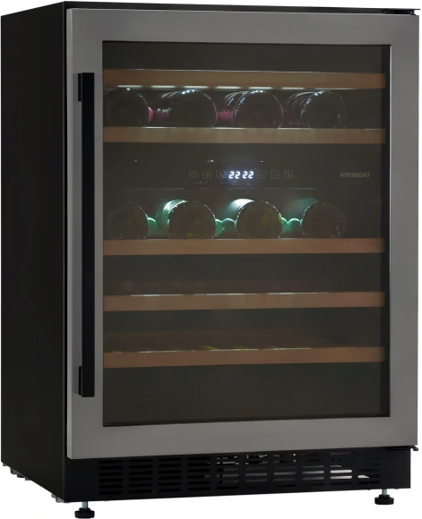 Винный шкаф Hyundai HBWC 0861 DU 1-нокамерн. черный Винный шкаф Hyundai HBWC 0861 DU 1-нокамерн. черный