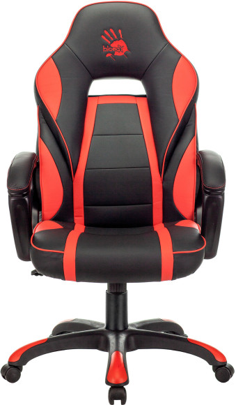 Кресло игровое A4Tech Bloody GC-350 черный/красный экокожа крестов. пластик черный