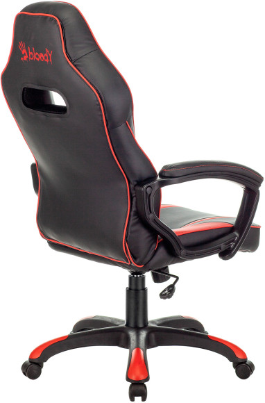 Кресло игровое A4Tech Bloody GC-350 черный/красный экокожа крестов. пластик черный