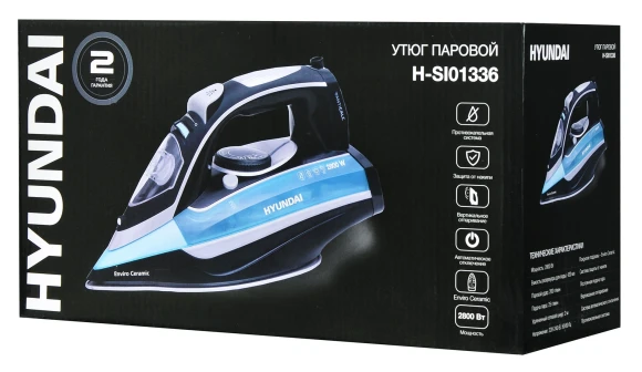 Утюг Hyundai H-SI01336 2800Вт черный/голубой
