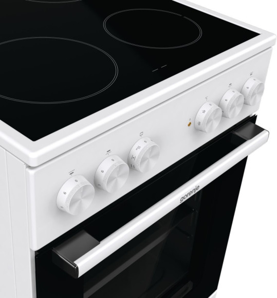 Плита Электрическая Gorenje Essential GEC5A41WG белый/черный стеклокерамика