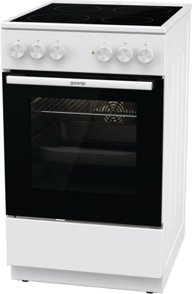 Плита Электрическая Gorenje Essential GEC5A41WG белый/черный стеклокерамика