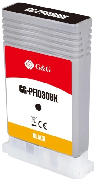 Картридж струйный G&G GG-PFI030BK PFI-030BK черный (55мл) для Canon imagePrograf TA-20/30 TM-240/340