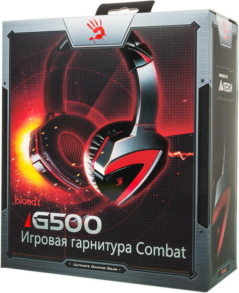 Наушники с микрофоном A4Tech Bloody G500 черный/красный 1.5м мониторные оголовье (A4TECH G500) Наушники с микрофоном A4Tech Bloody G500 черный/красный 1.5м мониторные оголовье (A4TECH G500)