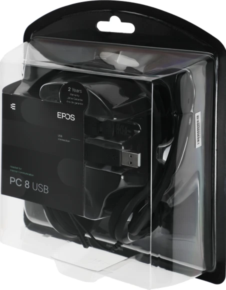 Наушники с микрофоном Epos Sennheiser PC 8 USB черный 2м накладные USB оголовье (1000432)