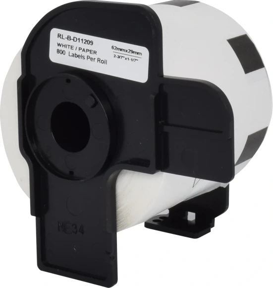 Картридж ленточный Cactus CS-DK11209 DK-11209 черный на белом для Brother P-touch QL-500, QL-550, QL-700, QL-800