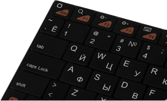 Клавиатура Оклик 840S черный USB беспроводная BT slim (754787)