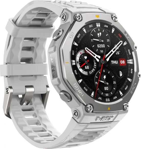Смарт-часы Amazfit T-Rex 3 A2323 48.5мм 1.5" AMOLED корп.серый рем.серый разм.брасл.:145-210мм (1746881)