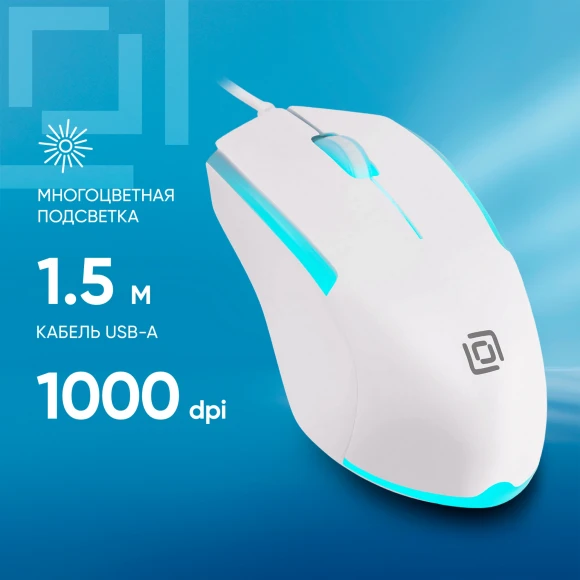 Мышь Оклик 245M белый оптическая 1000dpi USB 3but (471480) Мышь Оклик 245M белый оптическая 1000dpi USB 3but (471480)