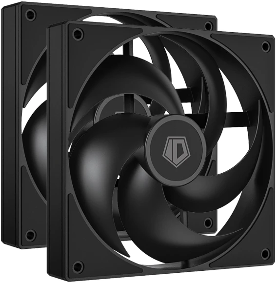 Вентилятор для корпуса ID-Cooling AS-140-W Duet 140х140x25 белый 4-pin 24.9дБ (упак.:2шт) Ret