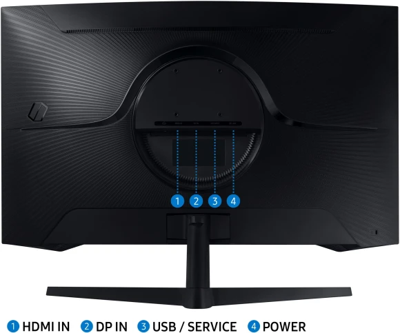 Монитор Samsung 32" Odyssey G5 S32CG550EI черный VA LED 1ms 16:9 HDMI матовая 300cd 178гр/178гр 2560x1440 165Hz FreeSync DP 2K USB 5.2кг