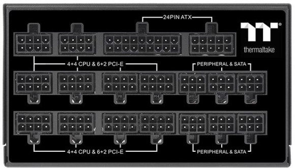 Блок питания Thermaltake ATX 1550W Toughpower Grand TF1 80+ titanium 24pin APFC 140mm fan color 16xSATA Cab Manag RTL