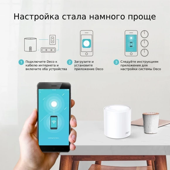 Бесшовный Mesh роутер TP-Link Deco X20(2-PACK) AX1800 10/100/1000BASE-TX белый (упак.:2шт) Бесшовный Mesh роутер TP-Link Deco X20(2-PACK) AX1800 10/100/1000BASE-TX белый (упак.:2шт)