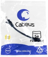 Патч-корд Cabeus PC-UTP-RJ45-CAT.5E-3M-BK-LSZH U/UTP RJ-45 вил.-вилка RJ-45 кат.5E 3м черный LSZH Патч-корд Cabeus PC-UTP-RJ45-CAT.5E-3M-BK-LSZH U/UTP RJ-45 вил.-вилка RJ-45 кат.5E 3м черный LSZH