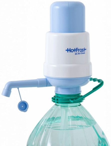 Помпа для 19л бутыли Hotfrost A6 механический голубой/серый картон Помпа для 19л бутыли Hotfrost A6 механический голубой/серый картон