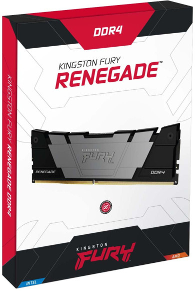 Память DDR4 4x8GB 3600MHz Kingston KF436C16RB2K4/32 Fury Renegade Black RTL Gaming PC4-28800 CL16 DIMM 288-pin 1.35В kit single rank с радиатором Ret