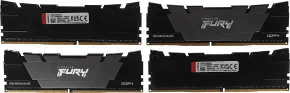 Память DDR4 4x8GB 3600MHz Kingston KF436C16RB2K4/32 Fury Renegade Black RTL Gaming PC4-28800 CL16 DIMM 288-pin 1.35В kit single rank с радиатором Ret