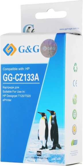 Картридж струйный G&G GG-CZ133A черный (73мл) для HP DJ T120/T520
