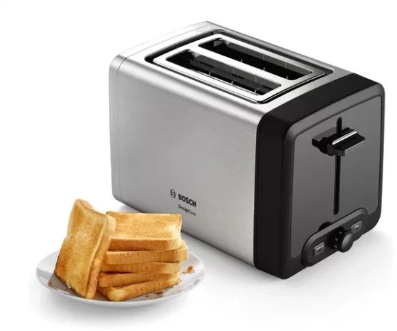 Тостер Bosch TAT4P420 970Вт нержавеющая сталь/черный