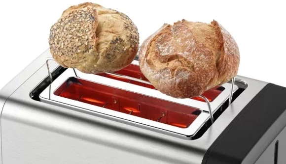 Тостер Bosch TAT4P420 970Вт нержавеющая сталь/черный