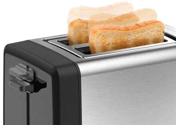 Тостер Bosch TAT4P420 970Вт нержавеющая сталь/черный