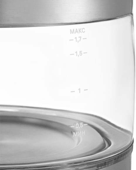 Чайник электрический Kitfort КТ-6172 1.7л. 2200Вт нержавеющая сталь корпус: стекло/металл Чайник электрический Kitfort КТ-6172 1.7л. 2200Вт нержавеющая сталь корпус: стекло/металл