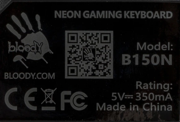 Клавиатура A4Tech Bloody B150N черный USB for gamer LED Клавиатура A4Tech Bloody B150N черный USB for gamer LED