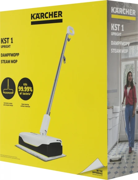Швабра паровая Karcher KST 1 Upright 1300Вт белый/серый Швабра паровая Karcher KST 1 Upright 1300Вт белый/серый