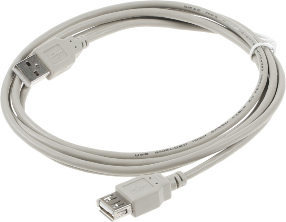 Кабель-удлинитель USB A(m) USB A(f) 1.8м серый